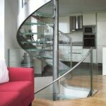glass spiral staircase