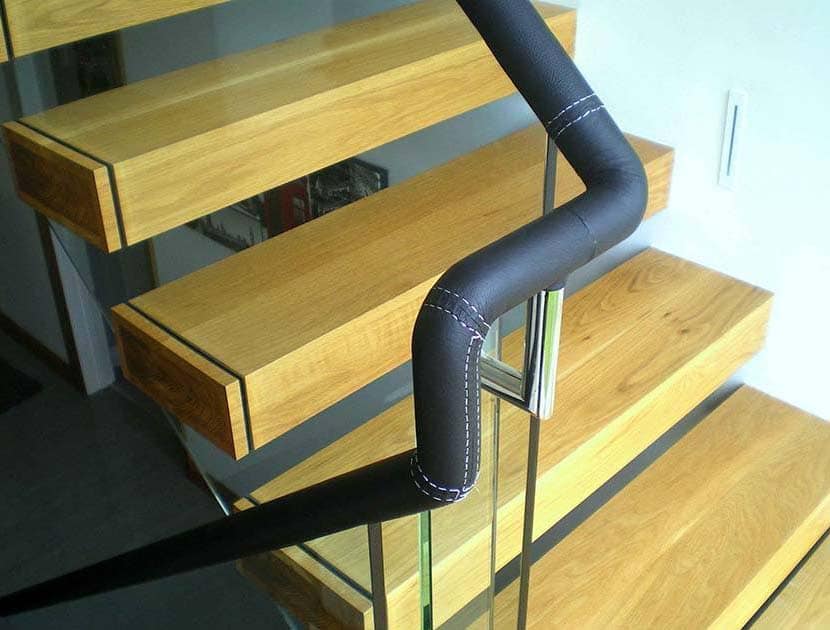 Leather handrail