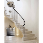 stainless steel balustrade with spiral staircase