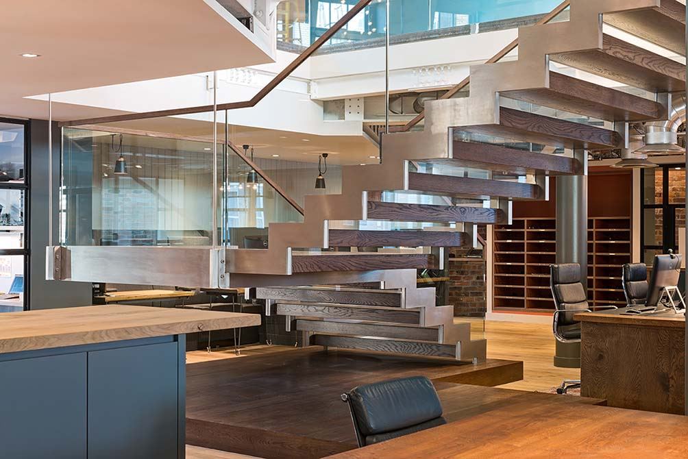 Bentinck stainless steel timber staircase